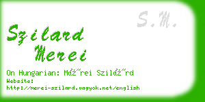szilard merei business card